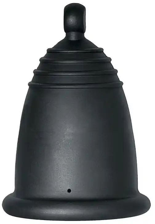 Menstrual Cup with Ball Handle, L-size, black