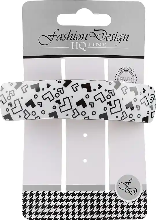 Fashion Design Hair Clip, 28540, white with ornaments - Accessories