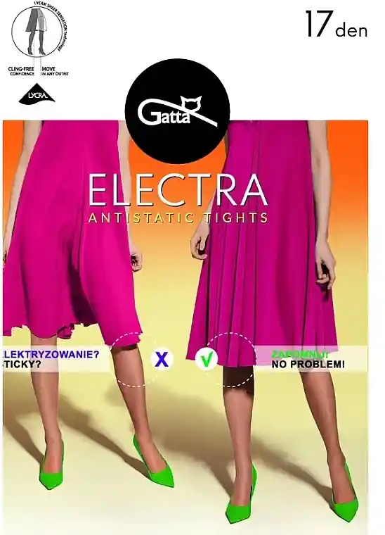 Antistatic Tights 'Electra', 17 Den, fumo - Clothes