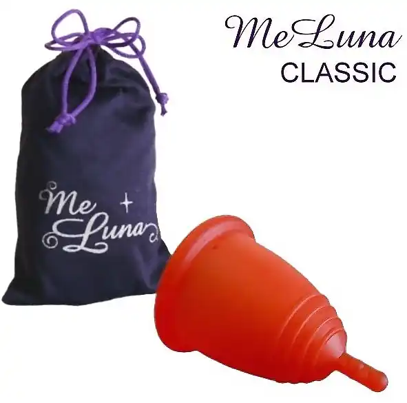 Menstrual Cup with Stem, size M, red - Accessories