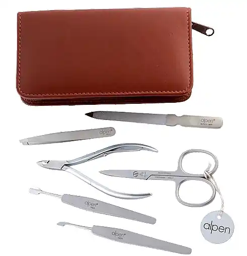 Manicure Set, 6 tools, 6823R, brown - Accessories
