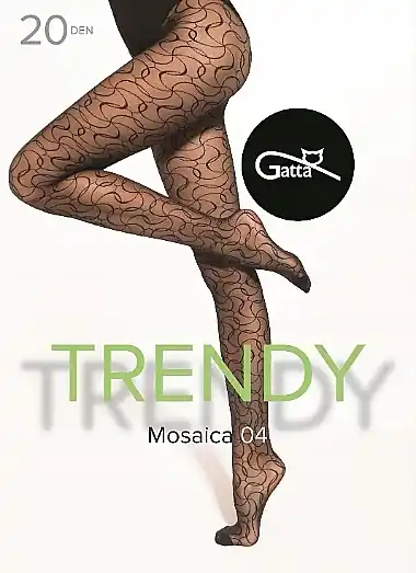 Tights 'Trendy Mosaica 04', 20 Den, nero - Clothes