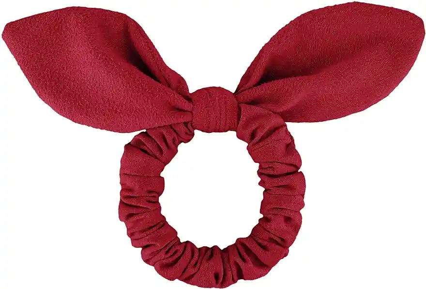 Suede Hair Tie "Bunny", red - Accessories