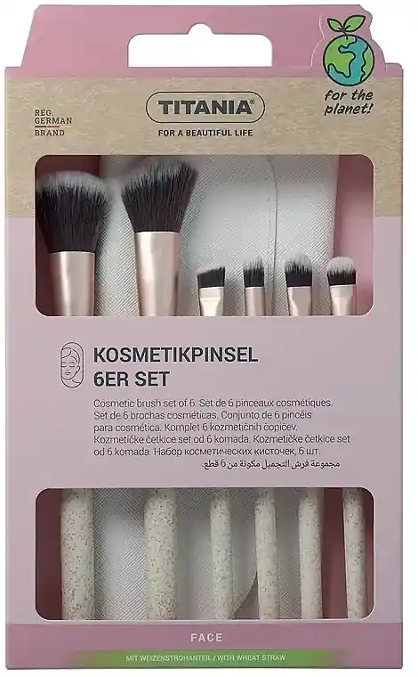 Makeup Brush Set, 6 pcs. with Case, 2924 - Accessories