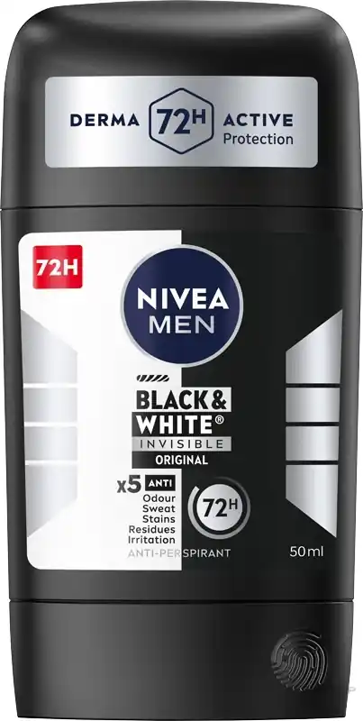 Men Deodorant Antiperspirant Stick 'Black & White Invisible' - Bath and Body
