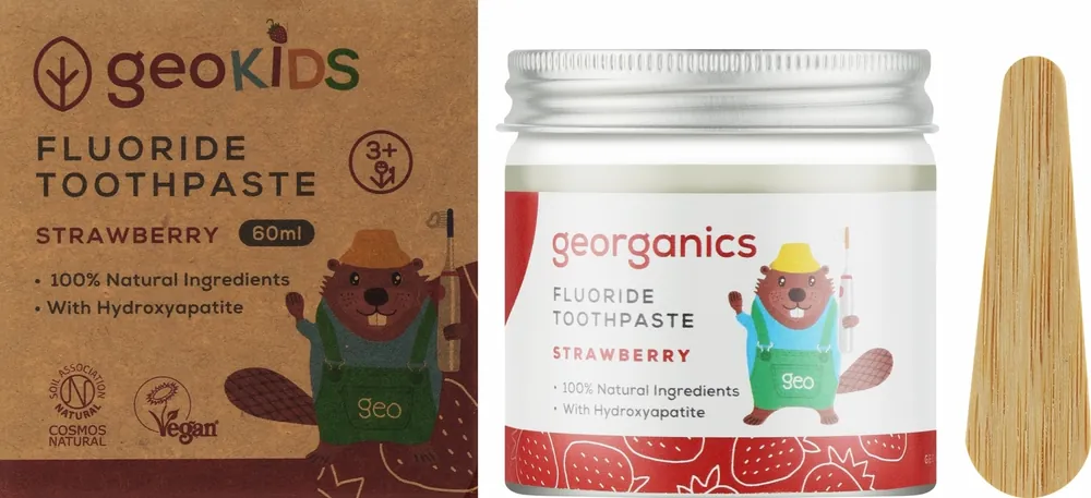 Natural Fluoride Toothpaste 'Strawberry' - Bath and Body