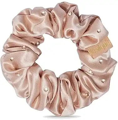 Silk Scrunchie with Crystals, rose gold - Accessories