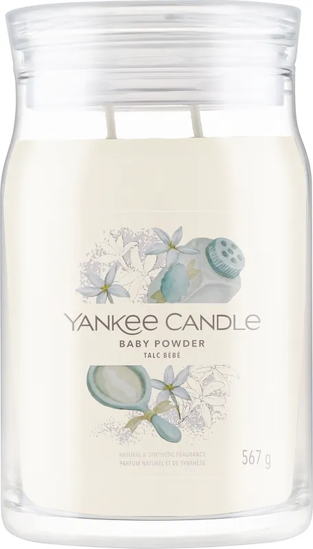 Scented Candle in Jar 'Baby Powder', 2 wicks - Bath and Body