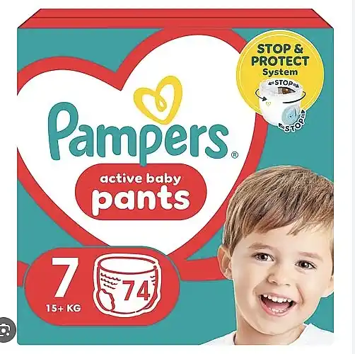 Pants Diapers, size 7, 15+ kg, Mega Pack 74 pcs. - Health & Care