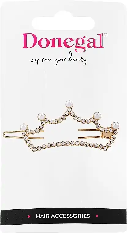 Hair Clip, FA-5704+1, gold crown