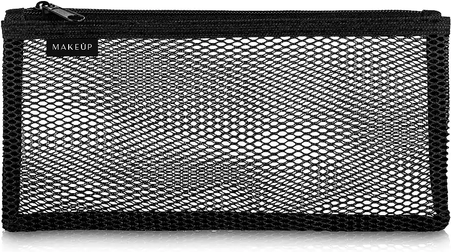 Travel Makeup Bag, "Black mesh" 22x10cm - Accessories