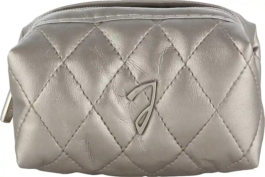 Quilted Makeup Bag, bronze, A6134VT - Accessories