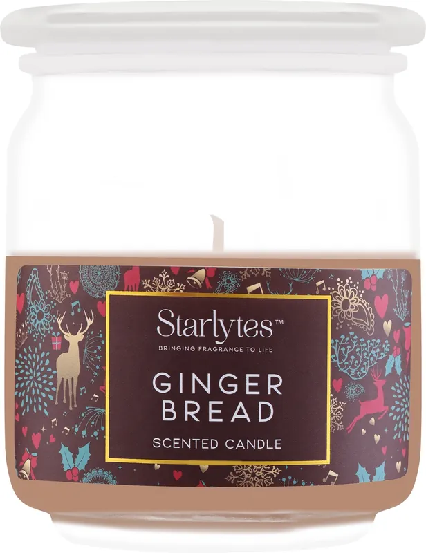Gingerbread Scented Candle in Glass Jar - Bath and Body