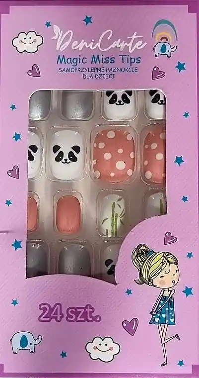 Self-adhesive nails for children, 964 Panda, 24 pcs.