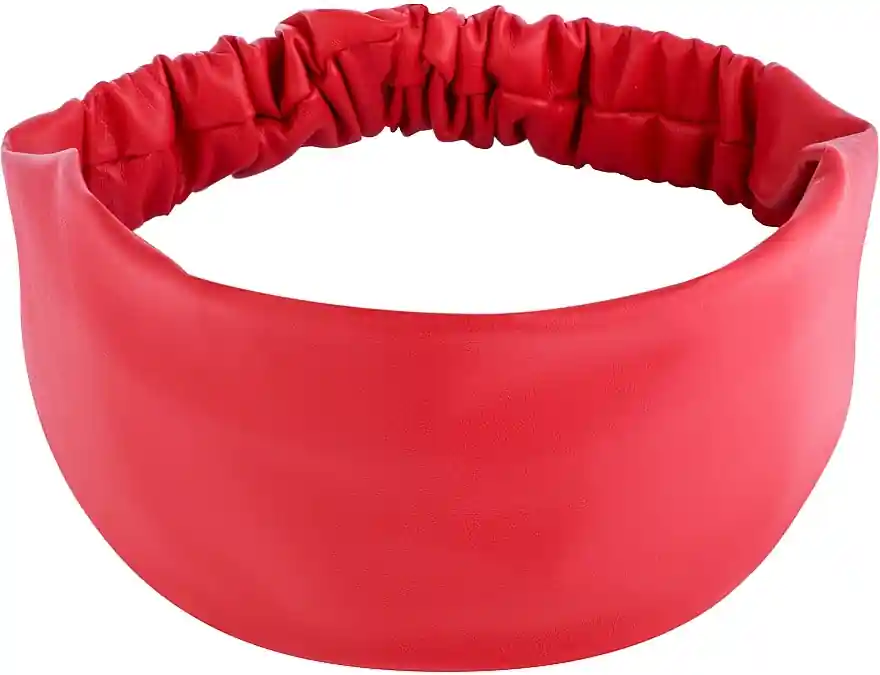 Faux Leather Classic Headband, red - Accessories