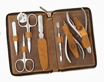 Manicure Set, 7 tools, 6940R, brown - Accessories