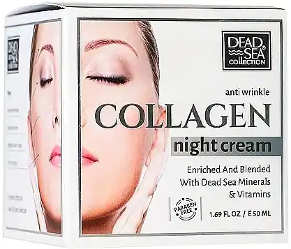 Anti-Wrinkle Night Face Cream with Collagen & Dead Sea Minerals