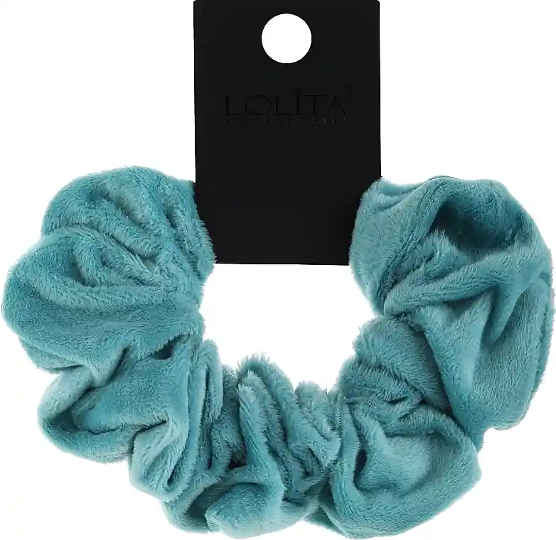 Velvet hair scrunchie, blue XL - Accessories