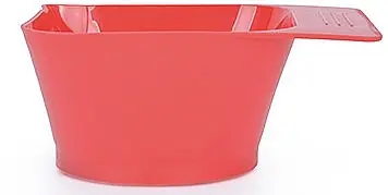 Hair Coloring Bowl with Non-Slip Base, 280 ml, red