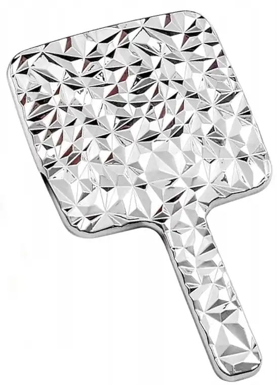 Cosmetic Mirror with Handle, single-sided XL, 23 cm, L24S, silver
