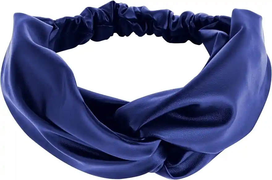 Headband "Faux Leather Twist", blue electric - Accessories