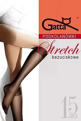 Elastic Knee-High Socks "Stretch" 15 Den, 2 pairs, beige