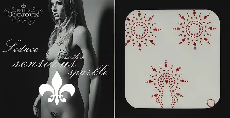 Breast & Pubic Crystals Set, red - Accessories