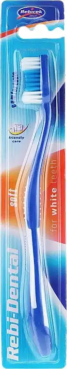 Toothbrush 'Rebi-Dental M43', soft, blue