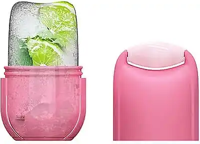 Ice Roller with Natural Stone for Face & Body, pink - Accessories