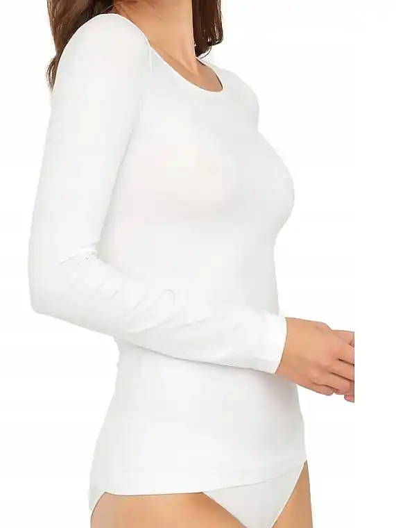 Long-Sleeved Seamless T-Shirt, white