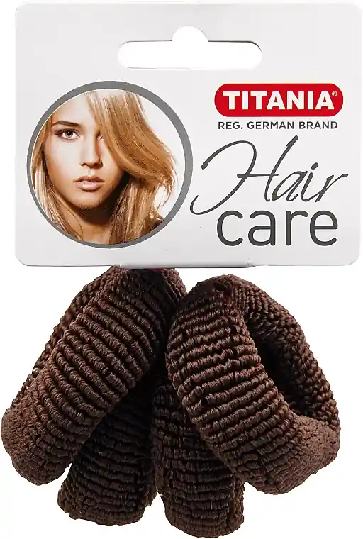 Large Hair Ties, 4 pcs, brown - Accessories