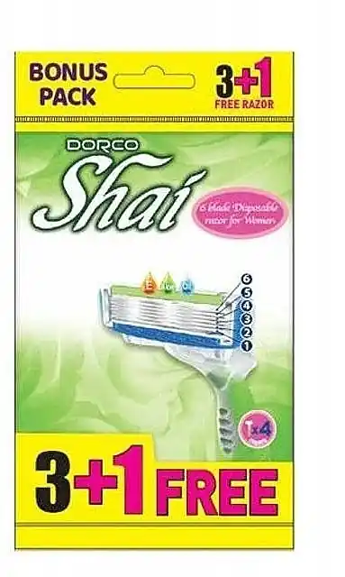 Razor for Women with 6 Blades, 3+1 pcs - Bath and Body