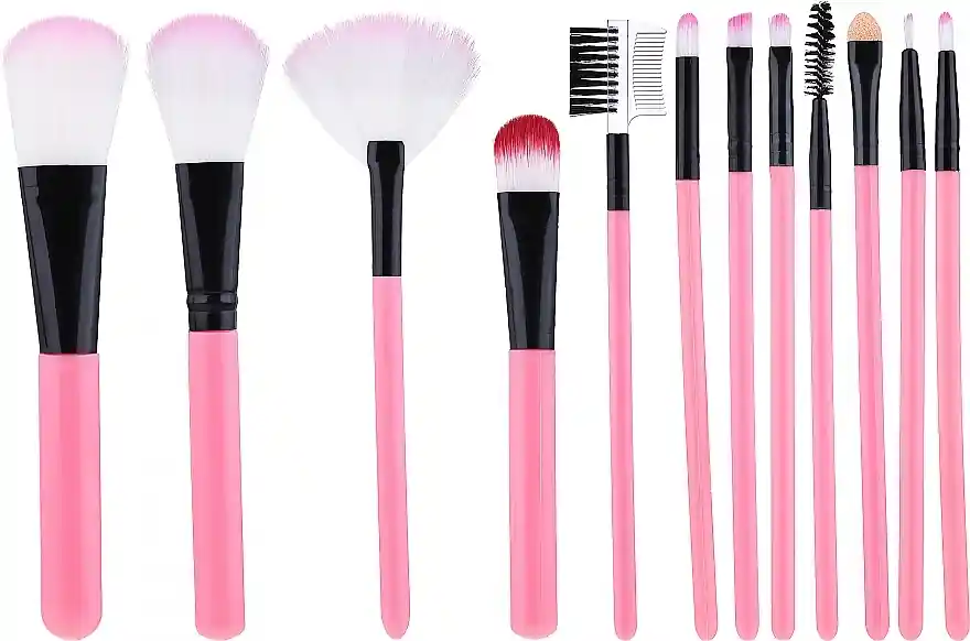 Makeup Brush Set in Tube, pink - Accessories