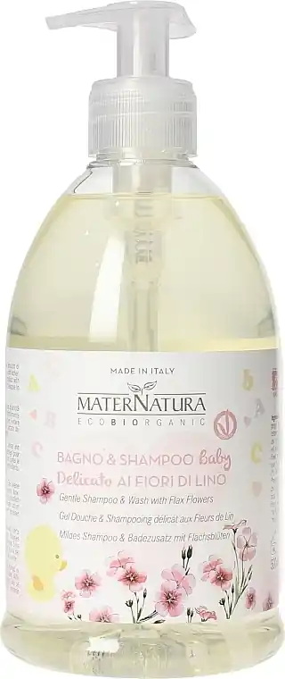 Mild Baby Shampoo & Shower Gel with Flax Flowers - Bath and Body
