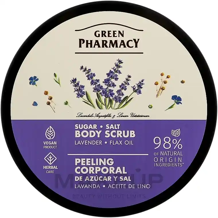 Sugar & Salt Body Scrub with Lavender & Linseed Oil - Bath and Body