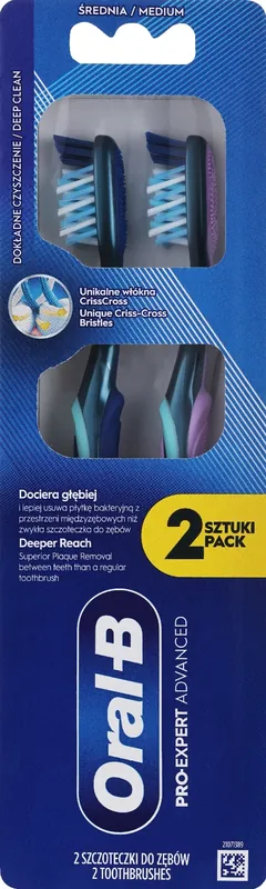 All-in-One Toothbrush Set, Medium Soft, Blue + Pink