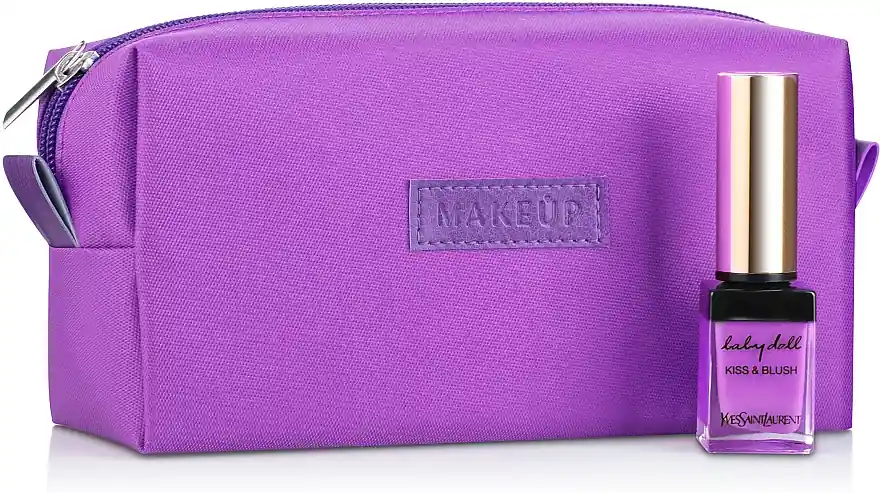 Purple Makeup Bag 'Girl's Travel' (unfilled, 18 x 9 x 6 cm) - Accessories