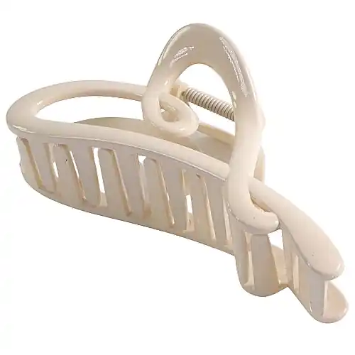 Hair Clip, Beige Flower - Accessories