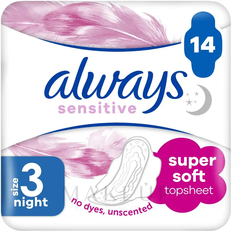 Sanitary Pads, 14pcs - Bath and Body