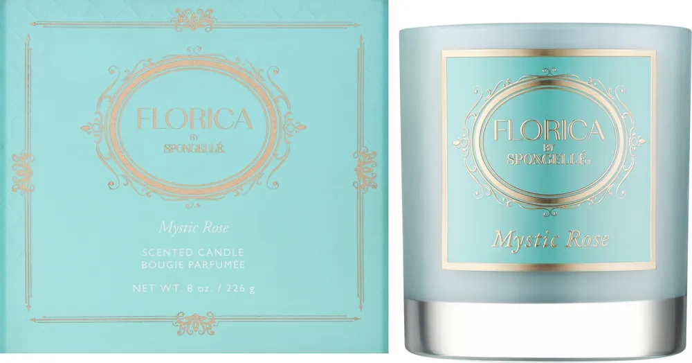 Spongelle Florica Collection Mystic Rose Candle - Bath and Body