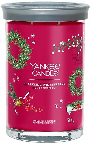 Scented Candle in Glass 'Sparkling Winterberry', 2 wicks - Bath and Body