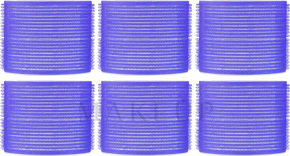 Jumbo Velcro Curlers Set, 6 pcs, 78 mm, blue - Accessories