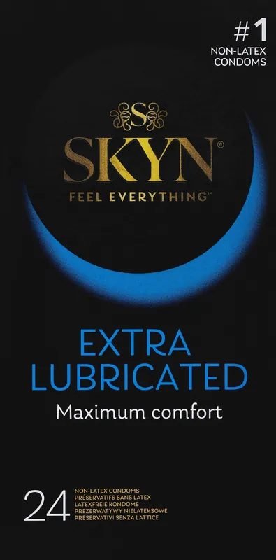 Latex-Free Condoms with Additional Lubricant, 24 pcs.