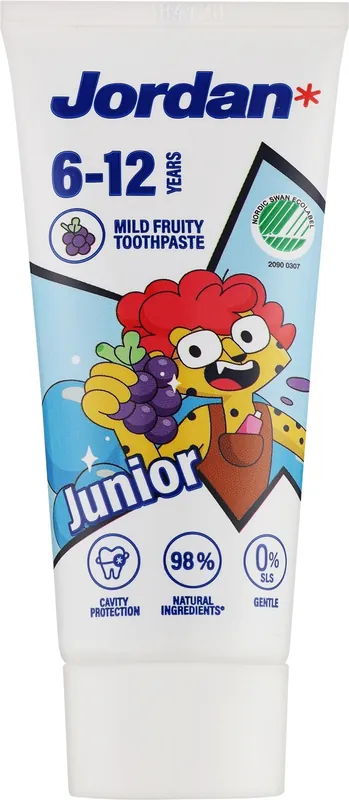 Toothpaste for children aged 6-12, tiger with grape flavor