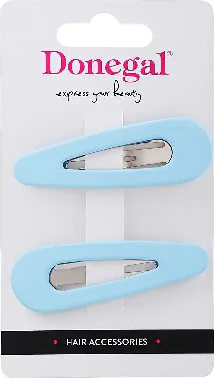 Hair Clips, FA-5671, blue, 2 pieces