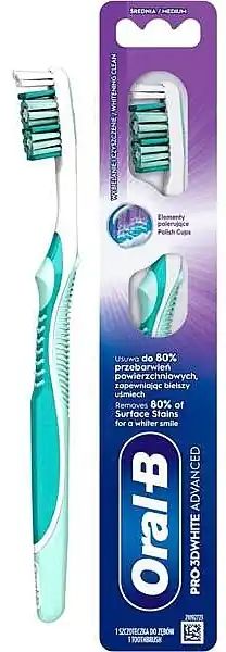 Whitening Toothbrush, medium, mint - Bath and Body