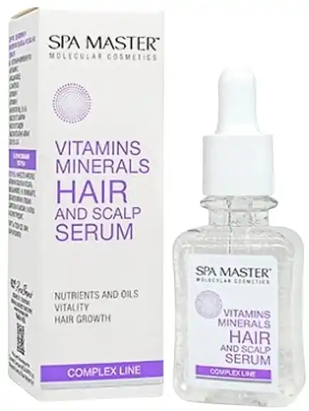 Strengthening hair and scalp serum with vitamins and minerals