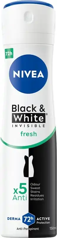 Antiperspirant Deodorant Spray "Black & White Invisible Protection" - Bath and Body