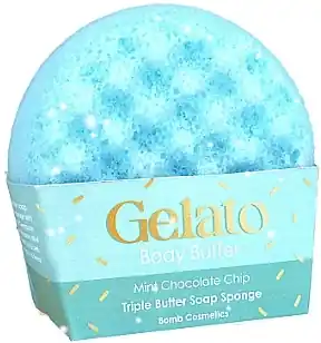 Body Buffing Sponge 'Mint Choc Chip Gelato' - Bath and Body
