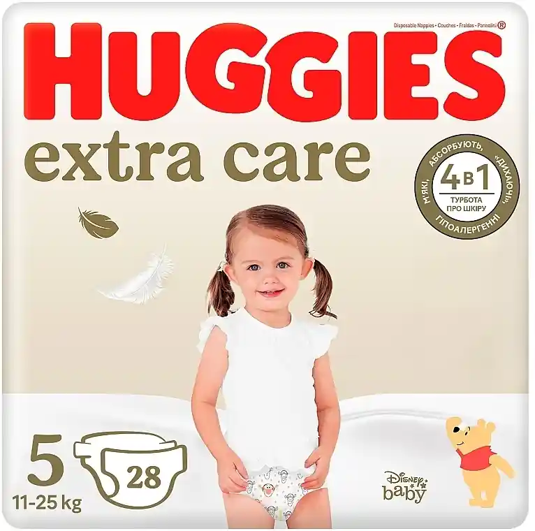 Extra Care Diapers, size 5, 11-25 kg, 28 pcs.